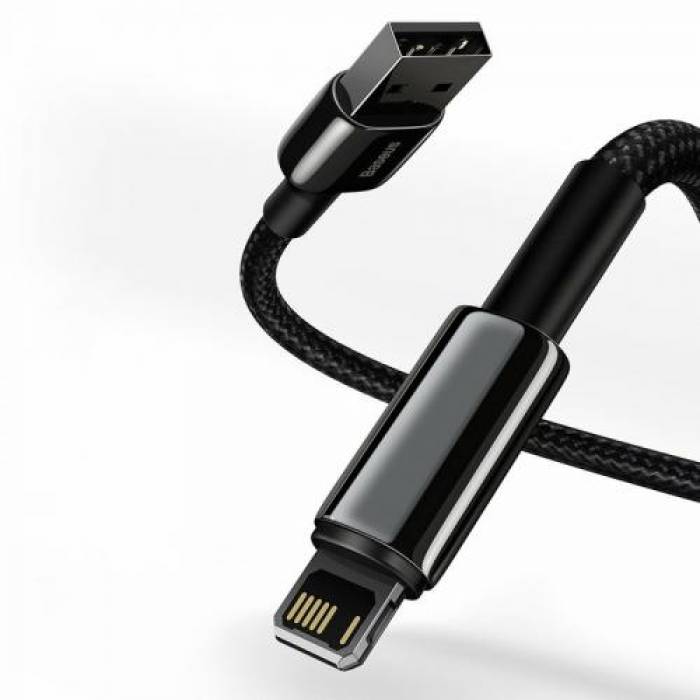 Cablu de date Baseus Tungsten CALWJ-01 USB - Lightning, 1m, Black