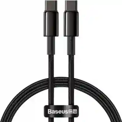 Cablu de date Baseus Tungsten CATWJ-A01 USB-C - USB-C, 2m, Black