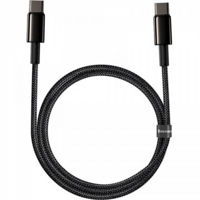 Cablu de date Baseus Tungsten CATWJ-A01 USB-C - USB-C, 2m, Black