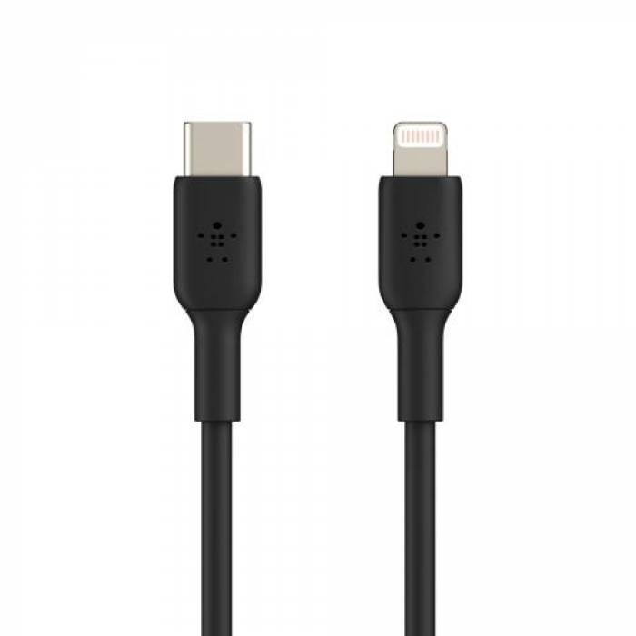 Cablu de date Belkin Boost Charge, USB Tip C - Lightning, 1m, Black