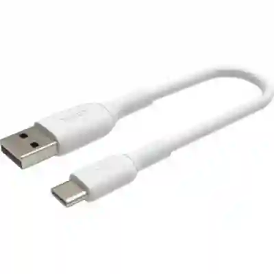 Cablu de date Belkin Boost Charge, USB Tip C - USB Tip A, 15cm, White