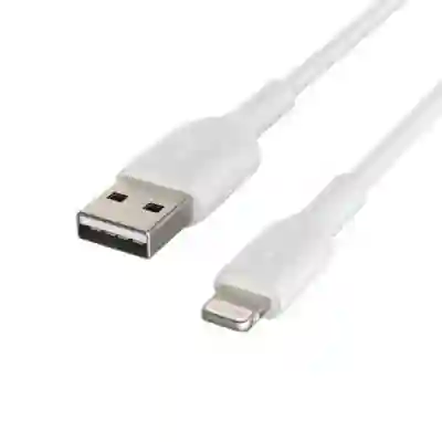 Cablu de date Belkin CAA001BT0MWH, USB - Lightning, 0.15m, White