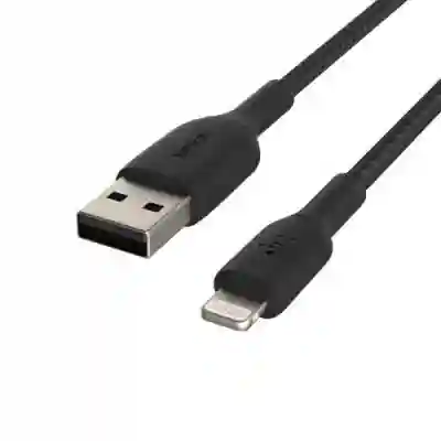 Cablu de date Belkin CAA002BT3MBK, USB - Lightning, 3m, Black