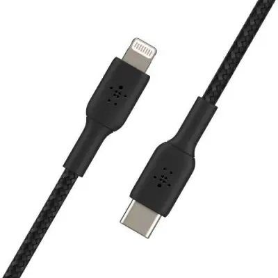 Cablu de date Belkin CAA004BT2MBK, USB-C - Lightning, 2m, Black