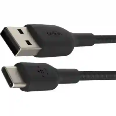 Cablu de date Belkin CAB002BT3MBK, USB-A - USB-C, 3m, Black
