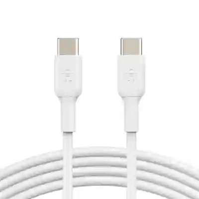 Cablu de date Belkin CAB003BT1MWH, USB-C - USB-C, 1m, White