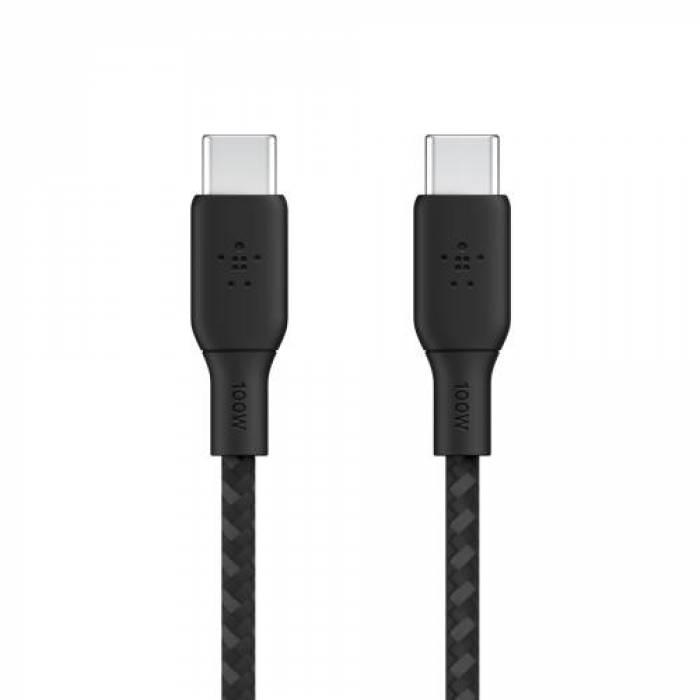 Cablu de date Belkin CAB014BT2MBK, USB-C - USB-C, 2m, Black