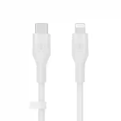 Cablu de date Belkin Flex, USB-C - Lightning, 1m, White