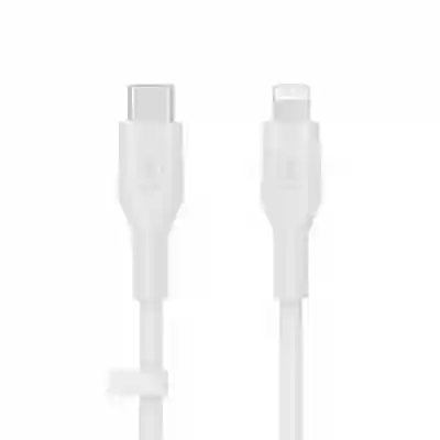 Cablu de date Belkin Flex, USB-C - Lightning, 2m, White
