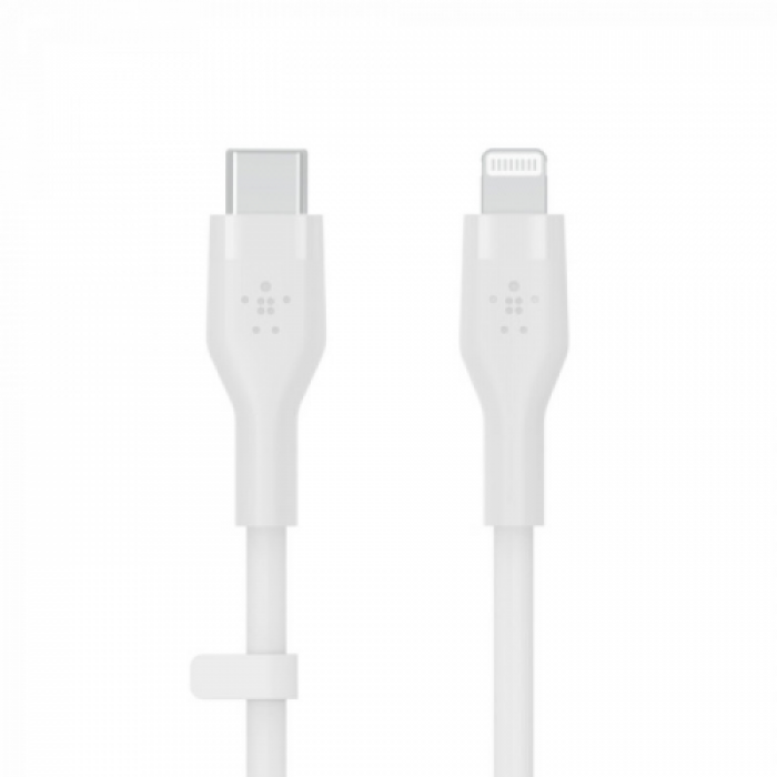Cablu de date Belkin Flex, USB-C - Lightning, 2m, White