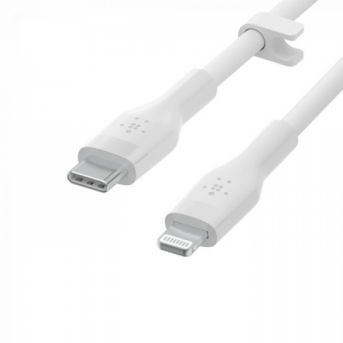 Cablu de date Belkin Flex, USB-C - Lightning, 2m, White