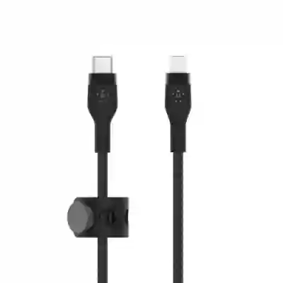 Cablu de date Belkin Pro Flex, USB-C - Lightning, 2m, Black