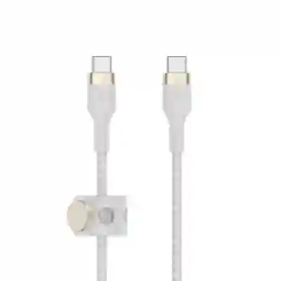 Cablu de date Belkin Pro Flex, USB-C - USB-C, 1m, White