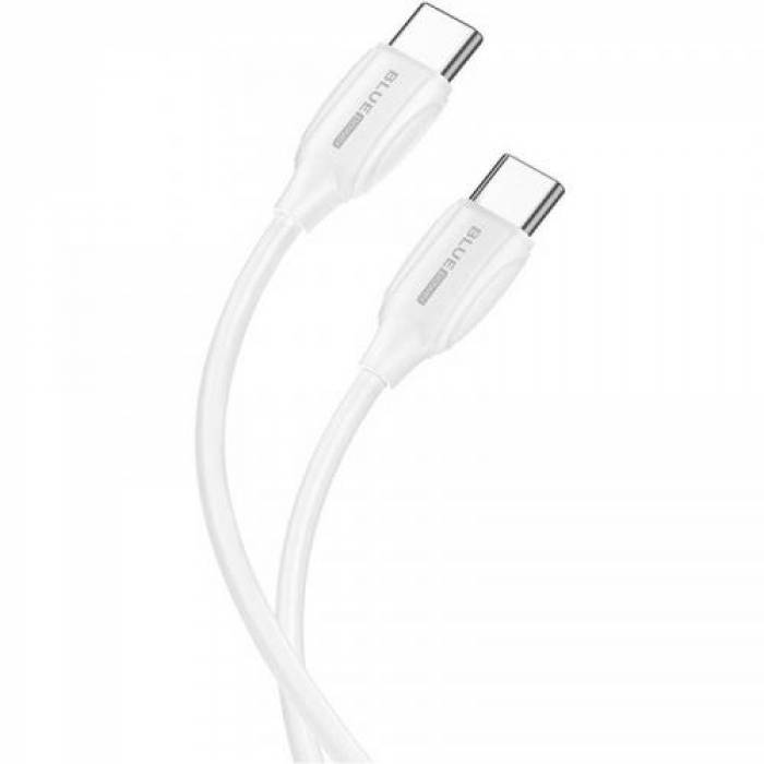 Cablu de date Blue Power B1BX19, USB-C - Lightning, 1m, White