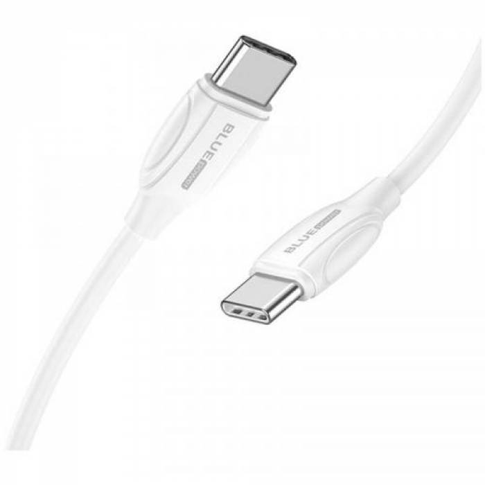 Cablu de date Blue Power B1BX19, USB-C - Lightning, 1m, White