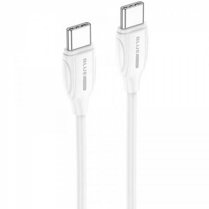 Cablu de date Blue Power B1BX19, USB-C - USB-C, 1m, White