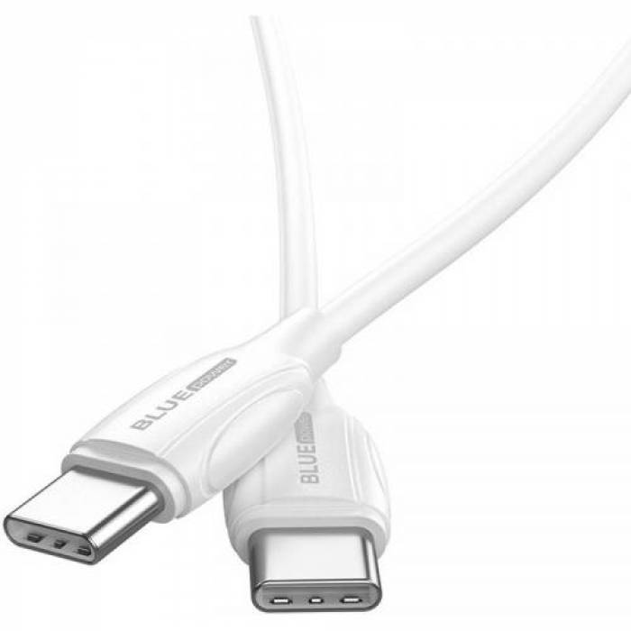 Cablu de date Blue Power B1BX19, USB-C - USB-C, 1m, White