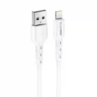 Cablu de date Blue Power BDU01 Novel, USB - Lightning, 1m, White