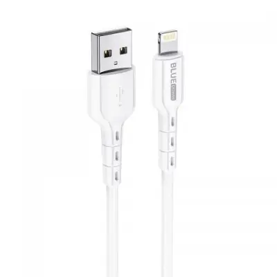 Cablu de date Blue Power BDU01 Novel, USB - Lightning, 1m, White