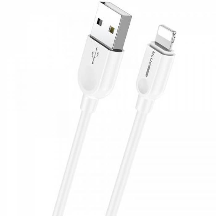 Cablu de date Blue Power BL2BX14 LinkJet, USB - Lightning, 2m, White