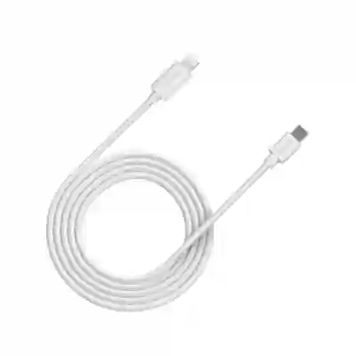 Cablu de date Canyon CNE-CFI12W, USB-C - Lightning, 2m, White