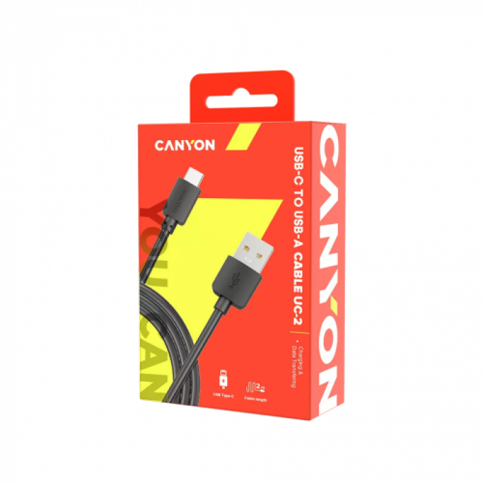 Cablu de date Canyon CNE-USBC2B, USB - USB-A, 2m, Black
