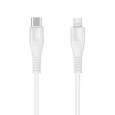 Cablu de date Canyon CNS-MFIC4W, USB-C - Lightning, 1,2m, White