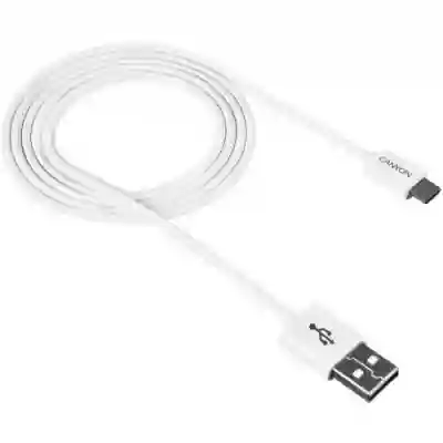 Cablu de date Canyon, USB - micro USB, 1m, White