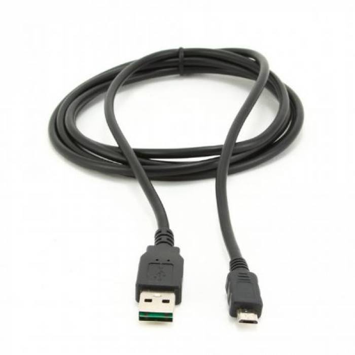 Cablu de date Gembird CC-mUSB2D-1M, USB 2.0 - micro USB, 1m, Black