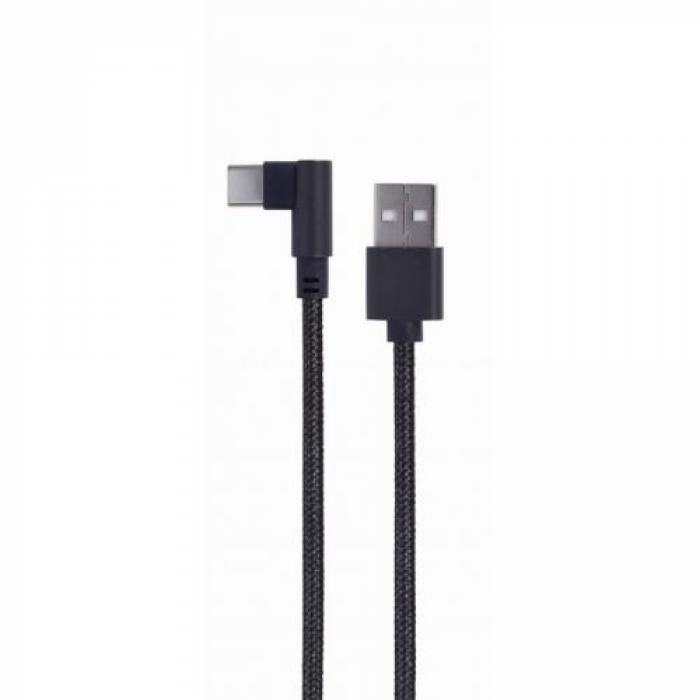 Cablu de date Gembird CC-USB2-AMCML-0.2M, USB - USB-C, 0.2m, Black