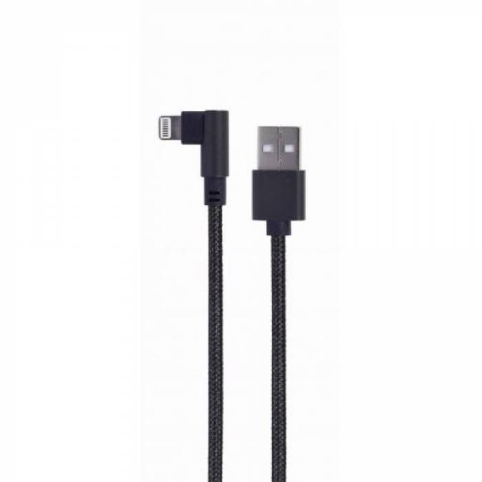 Cablu de date Gembird CC-USB2-AMLML-0.2M, USB - Lightning, 0.2m, Black