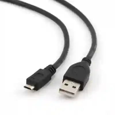 Cablu de date Gembird, USB - micro USB, 0.1m, Black