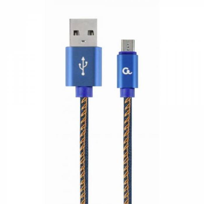 Cablu de date Gembird, USB - micro USB, 1m, Blue