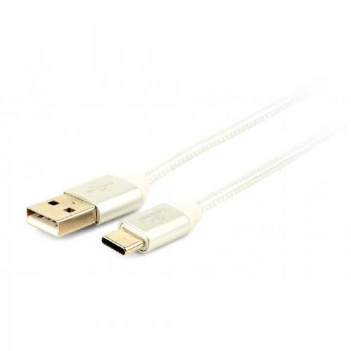 Cablu de date Gembird, USB - USB-C, 1.8m, Silver