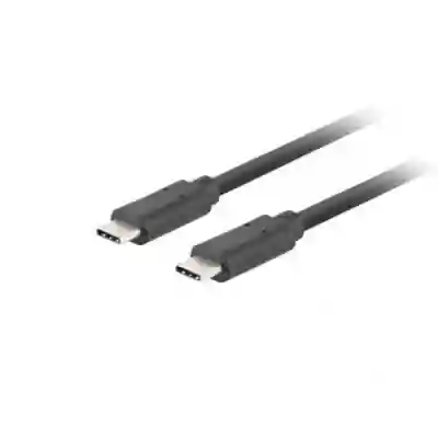 Cablu de date Lanberg CA-CMCM-32CU-0010-BK, USB-C - USB-C, 1m, Black