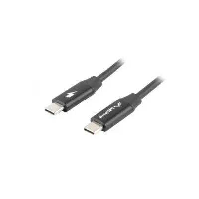 Cablu de date Lanberg CA-CMCM-40CU-0005-BK, USB-C - USB-C, 0.5m, Black