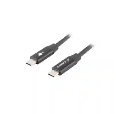 Cablu de date Lanberg CA-CMCM-40CU-0018-BK, USB-C - USB-C, 1.8m, Black