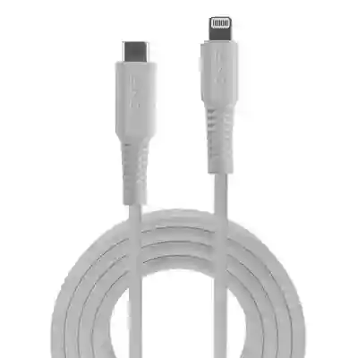 Cablu de date Lindy LY-31318, USB-C - Lightning, 3m, White