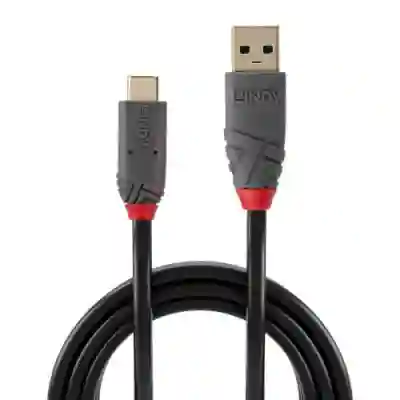 Cablu de date Lindy LY-36911, USB - USB-C, 1m, Black