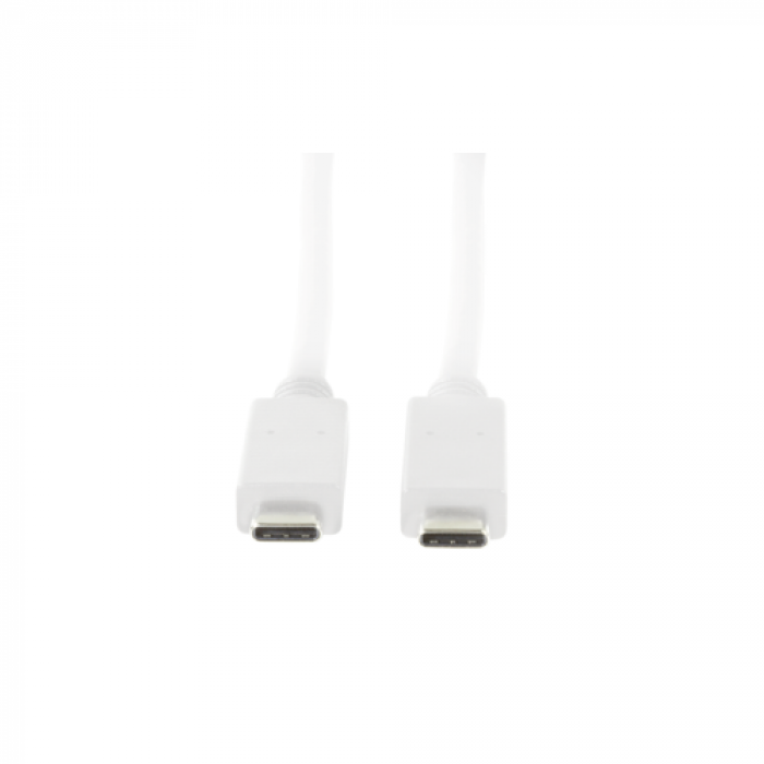 Cablu de date Logilink CU0130, USB-C- USB-C, 0.5m, White