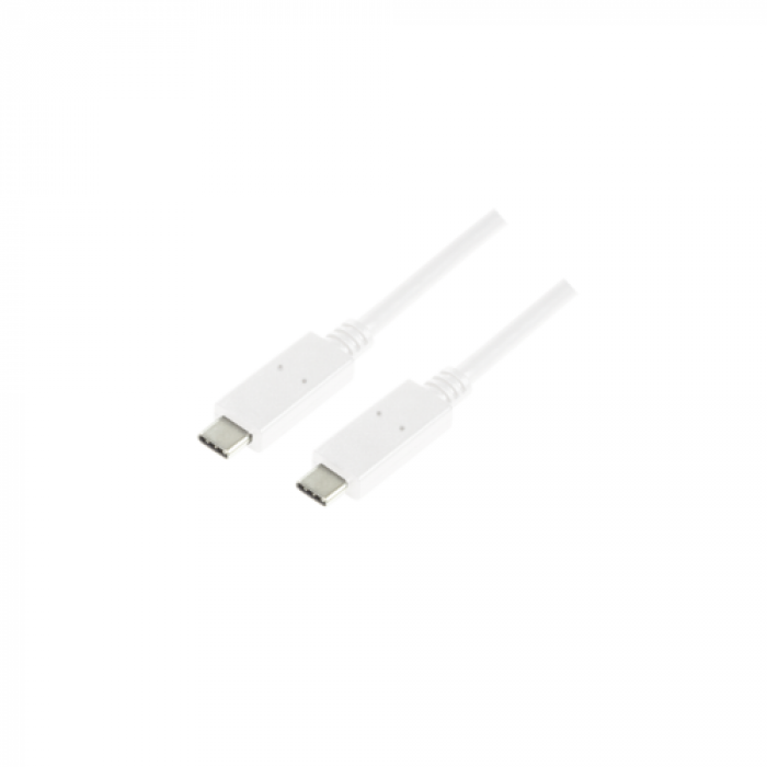 Cablu de date Logilink CU0130, USB-C- USB-C, 0.5m, White