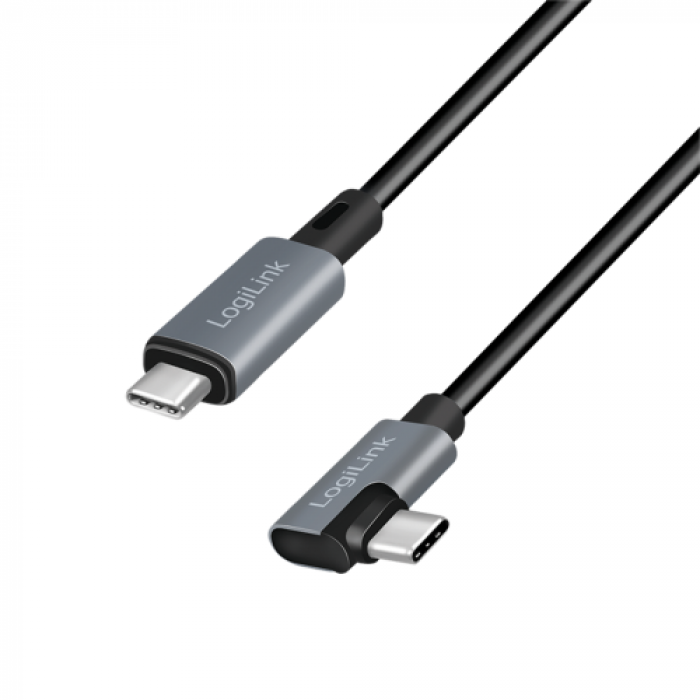 Cablu de date Logilink CU0182, USB-C - USB-C, 1m, Black