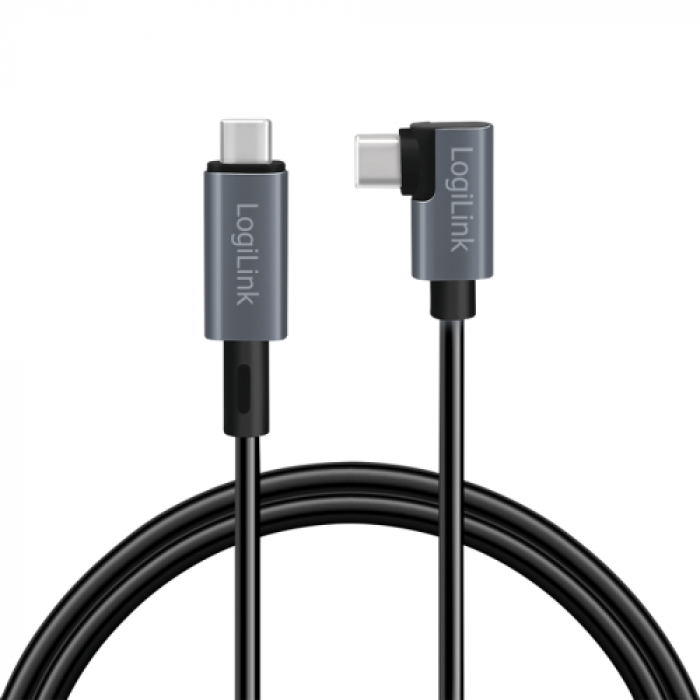 Cablu de date Logilink CU0182, USB-C - USB-C, 1m, Black