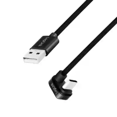 Cablu de date Logilink CU0192, USB-C - USB-A, 1m, Black