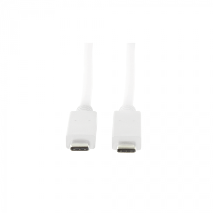 Cablu de date Logilink, USB-C - USB-C, 1m, White