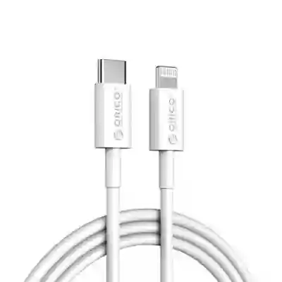 Cablu de date Orico CL01-10-WH, USB - Lightning, 1m, White