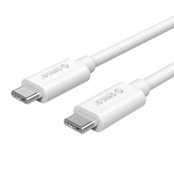 Cablu de date Orico CTC100-10-WH, USB-C - USB-C, 1m, White