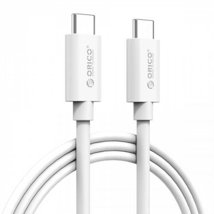 Cablu de date Orico CTC100-20-WH, USB-C - USB-C, 2m, White