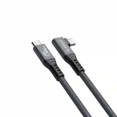 Cablu de date Orico TBW4, USB-C - USB-C, 0.3m, Grey