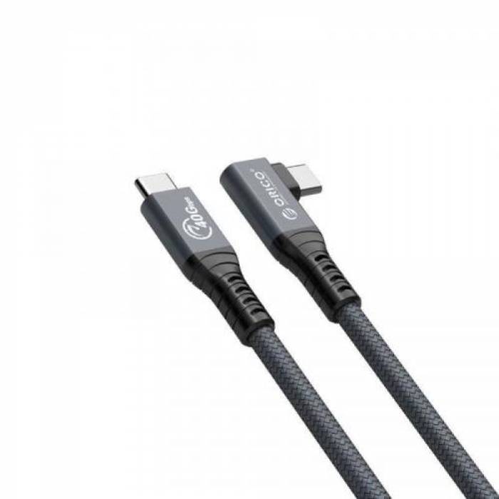 Cablu de date Orico TBW4, USB-C - USB-C, 0.3m, Grey